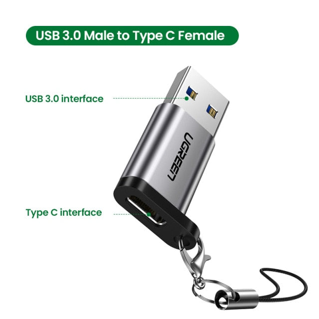Ugreen USB C Adapter USB 3.0 2.0 Male to USB 3.1 Type C