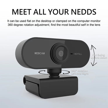 Full HD 1080P Mini Webcam  With Microphone