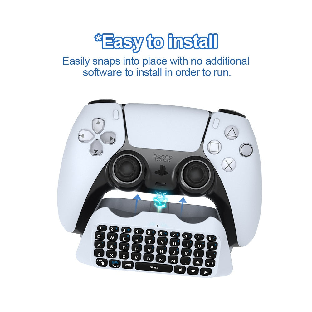 Wireless Bluetooth Keyboard for PS5 Controller