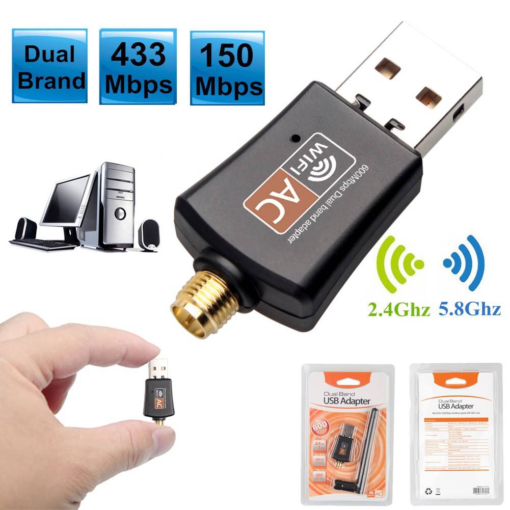 Wireless Mini USB Wifi Adapter 150/ 600Mbps Receiver Dongle