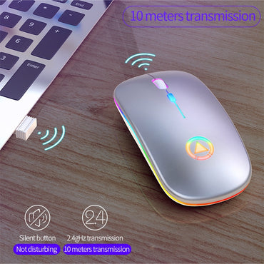 Wireless Ultra-thin Rechargeable Mouse RGB Backlit