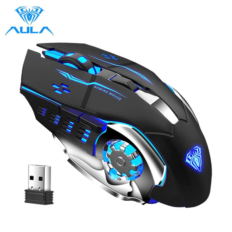 Wireless Rechargeable Mouse with RGB LED Backlit