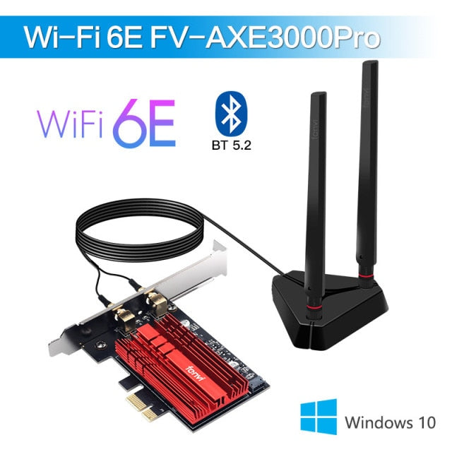 Fenvi Wi-Fi 6e Intel AX210 PCIe Wireless Adapter